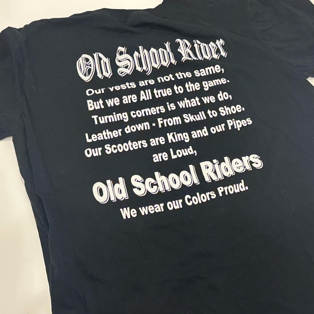 Old School Rider Black Graphic Tee - Picture 4 of 4